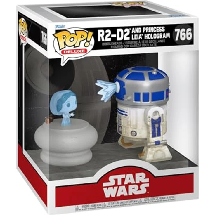 Funko Pop! Deluxe: SWS9 - R2-D2 mit Leia - Star Wars Vinyl-Sammelfigur, ca. 9,5 cm, hochwertiges Vinyl, ideales Geschenk für Sammler und Fans – Bild 1