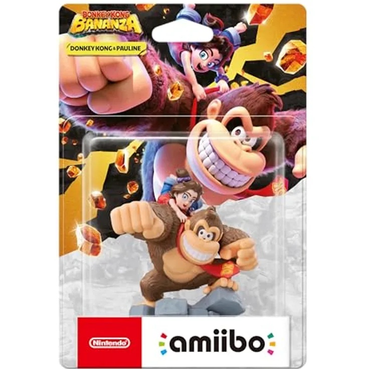 Nintendo Amiibo-Figur – Donkey Kong & Pauline, Sammelfigur mit interaktivem NFC-Chip für Nintendo Switch, Wii U und New Nintendo 3DS