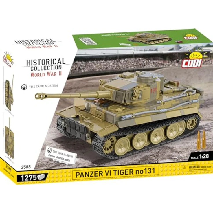 Cobi Panzer VI Tiger I no 131, Klemmbausteinset mit 1.275 Elementen, beweglichen Teilen und originalgetreuer Farbgebung – Bild 2