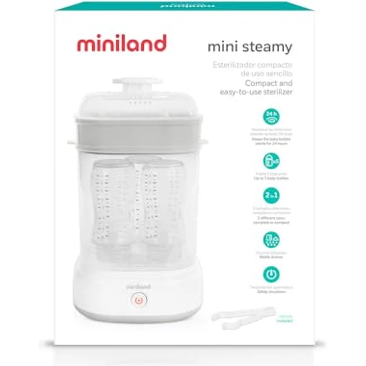 Miniland Mini steamy - Weißer Sterilisator mit großem Fassungsvermögen – Bild 5