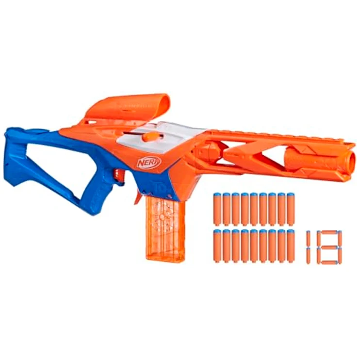 NERF N Series Pinpoint Blaster, Bolt-Action Blaster mit 10er Clip-Magazin und 18 N1 Darts, präzise für Fortgeschrittene, Jungen und Mädchen, weiß – Bild 2