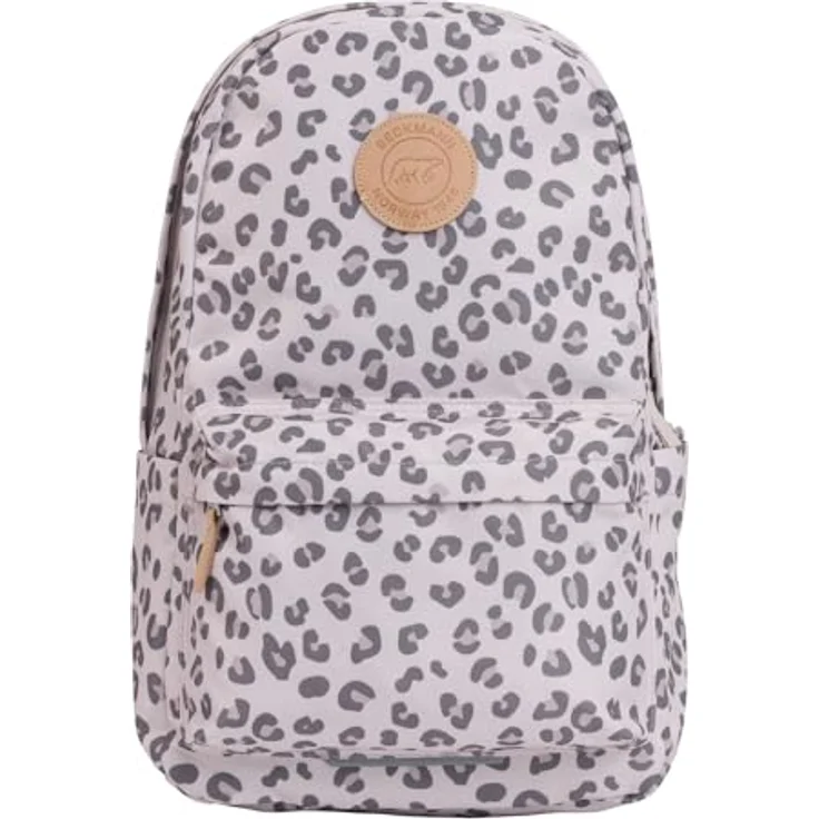 Beckmann Norway Rucksack City 30l Leopard beige, Schulrucksack mit integrierten Regenüberzug, höhenverstellbarem Brustgurt und Laptopfach – Bild 1