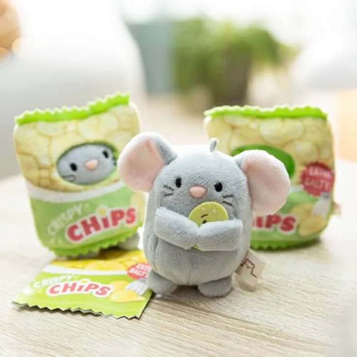 NICI Kuscheltier Maus Nibbli 8cm mit Chip, Austauschbarem Kostüm und moodie Kartoffelchip - 63381 – Bild 5