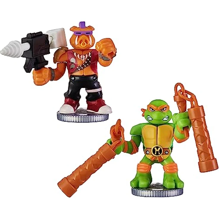 Big Buy Cooking Teenage Mutant Ninja Turtles Legends of Akedo: Michelangelo vs Evil Bepop, Kampffiguren-Set mit 2 Figuren, bunt, 4 Stücke, für Kinder ab 6 Jahren – Bild 6