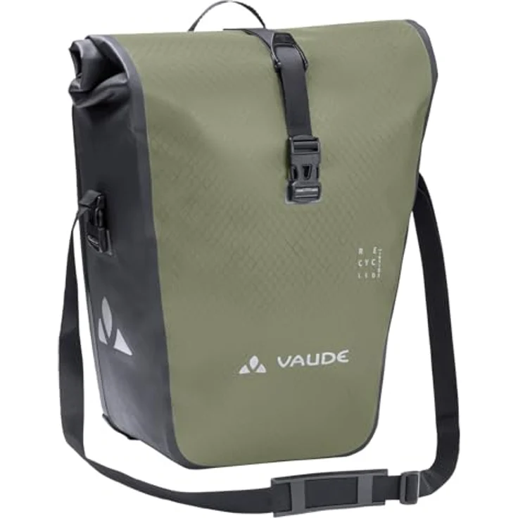 VAUDE Hinterradtaschen Aqua Back Single (Rec) Fango - Kinderfahrradtaschen mit geräumigem Hauptfach und wasserdichtem Wickelverschluss – Bild 1