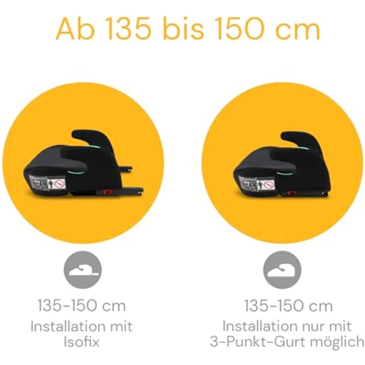 Osann Boost Isofix, Kindersitzerhöhung ab 135 cm für Auto, mit Isofix und waschbarem Bezug, geeignet für Kinder von 8 bis 12 Jahren – Bild 3