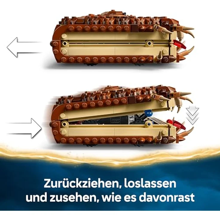 LEGO Harry Potter™ 76449 Beißendes Monsterbuch der Monster Bausatz, 518 Teile, interaktives Spielzeug mit Rückziehfunktion, Mehrfarbig – Bild 4