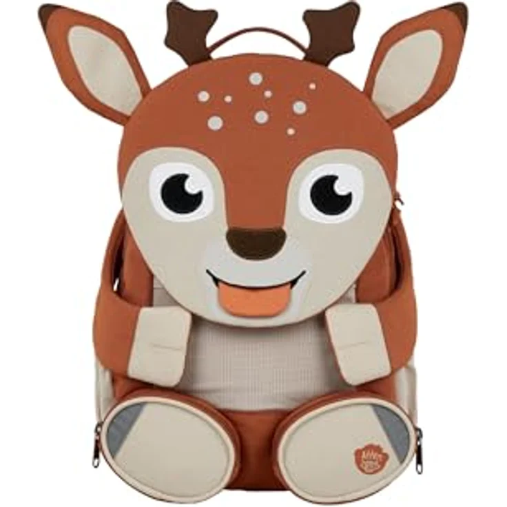 Affenzahn Großer Freund Kindergartenrucksack, 8L, für 3-5 Jährige, höhenverstellbarer Brustgurt, aus Recyclingmaterial, mit Klett-Pfoten und Reflektoren – Bild 1