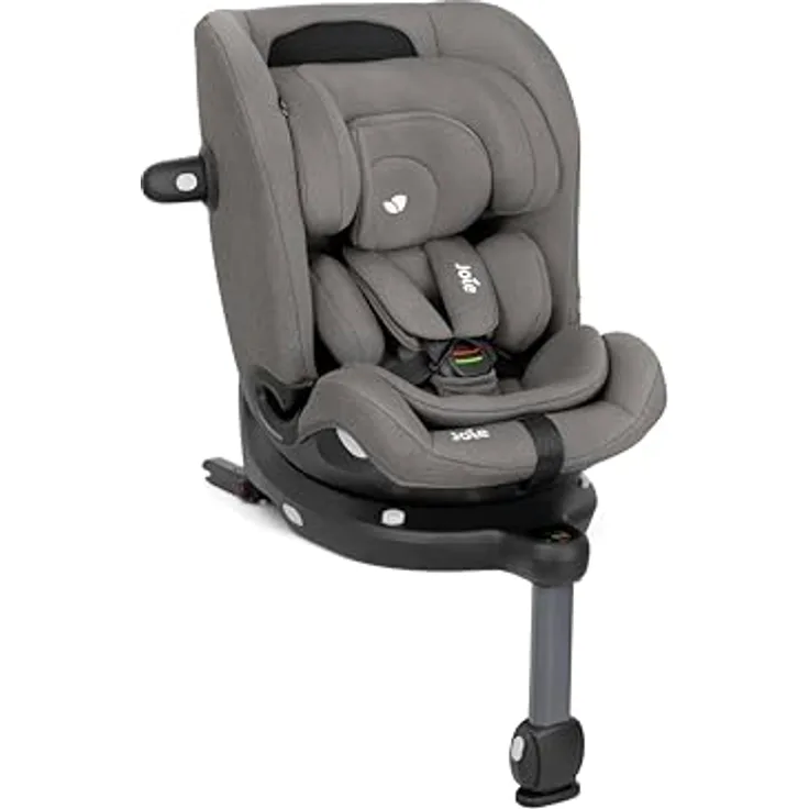joie Reboarder-Kindersitz i-Pivot Grow ab Geburt - 10 Jahre (40 cm - 135 cm) mit Isofix-Basis & Sitzverkleinerer - Thunder, sicherer Kindersitz mit 360° Rotationsmöglichkeit