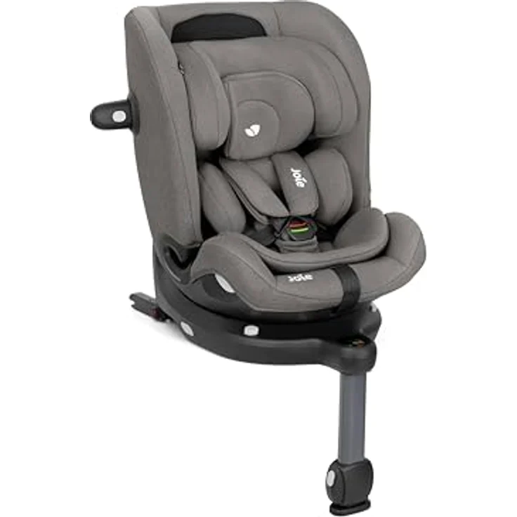 joie Reboarder-Kindersitz i-Pivot Grow ab Geburt - 10 Jahre (40 cm - 135 cm) mit Isofix-Basis & Sitzverkleinerer - Thunder, sicherer Kindersitz mit 360° Rotationsmöglichkeit – Bild 1