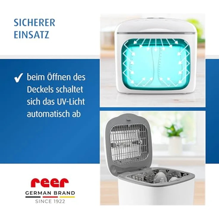 UV-C Desinfektionsgerät mit Trocknungsfunktion, Sterilisator für Babyflaschen und Baby Zubehör – Bild 5