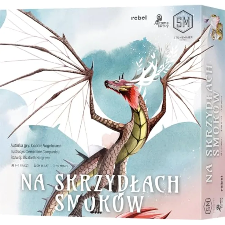 Rebel Auf den Schwingen der Drachen REBEL, Brettspiel für 2-4 Spieler mit strategischer Drachenforschung und Höhlenexploration