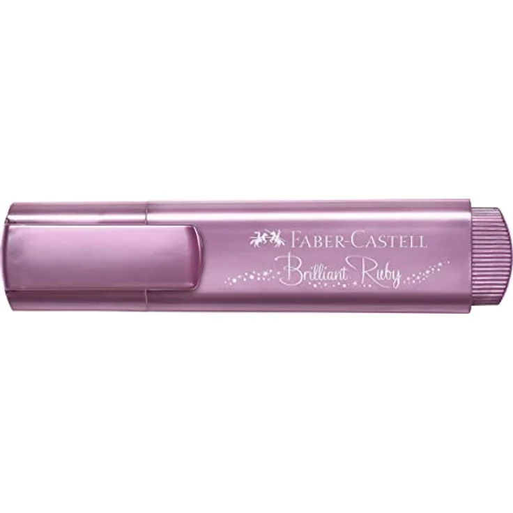 Faber-Castell TL 46 Textmarker, rot, mit schimmernden Metallic Effekten, 3 Strichstärken (1, 2, 5 mm), langlebige Keilspitze, Tinte auf Wasserbasis – Bild 3