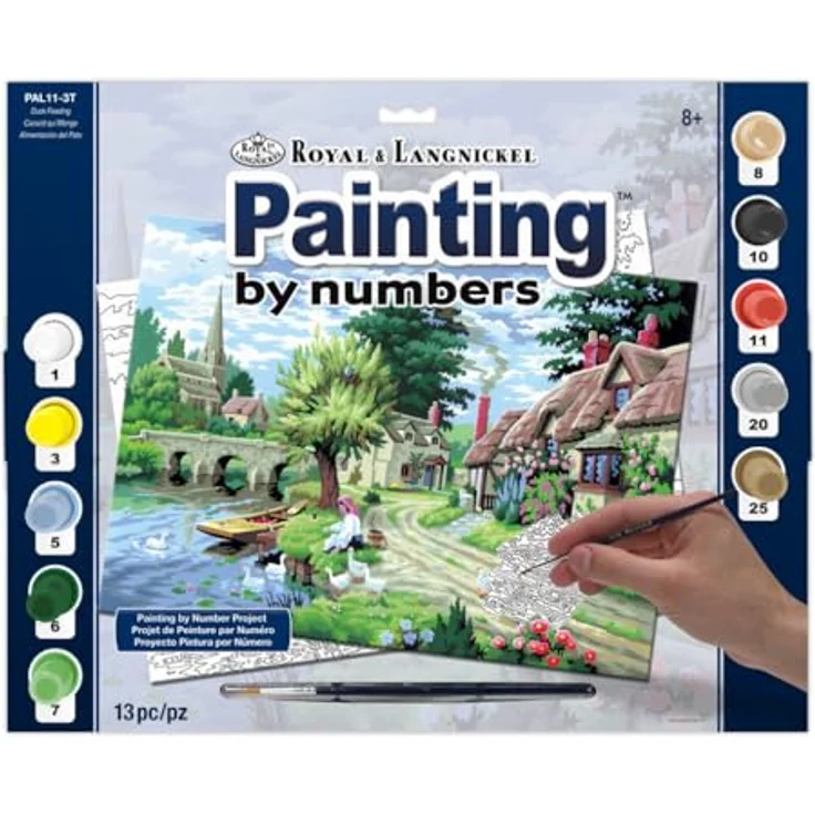 Royal & Langnickel PBN SR Lg Entenfutter, Malset für Fortgeschrittene mit 10 Acrylfarben und Pinsel – Bild 1