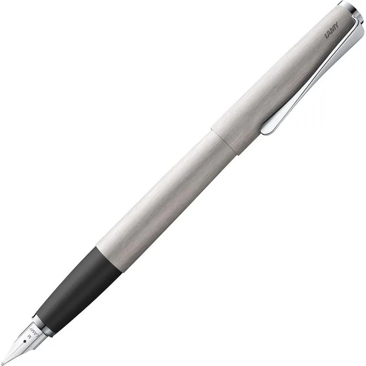 LAMY Füllfederhalter studio, Propellerförmiger Clip, Federbreite M, Ganzmetallgehäuse, zeitlose Eleganz