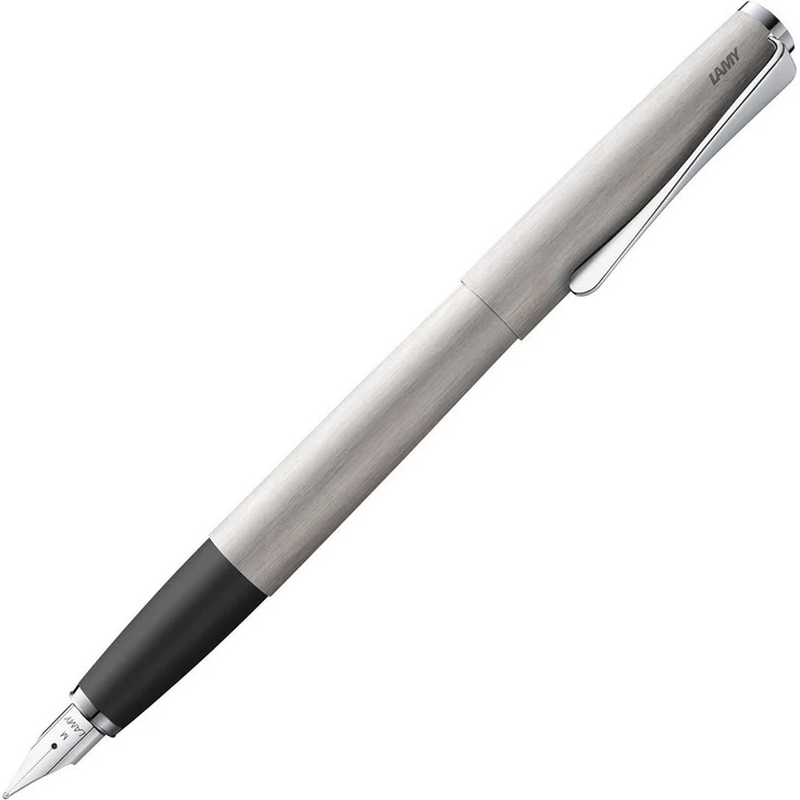 LAMY Füllfederhalter studio, Propellerförmiger Clip, Federbreite M, Ganzmetallgehäuse, zeitlose Eleganz