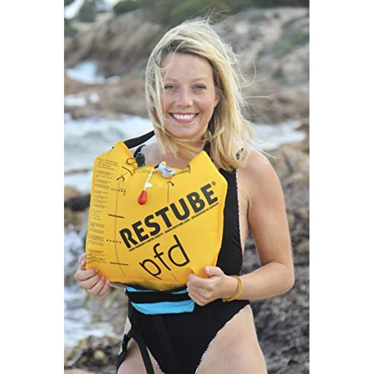 Restube PFD Schwimmboje, leichte Schwimmhilfe mit 75N Auftrieb, Tragegurt und hoher Sichtbarkeit – Bild 4