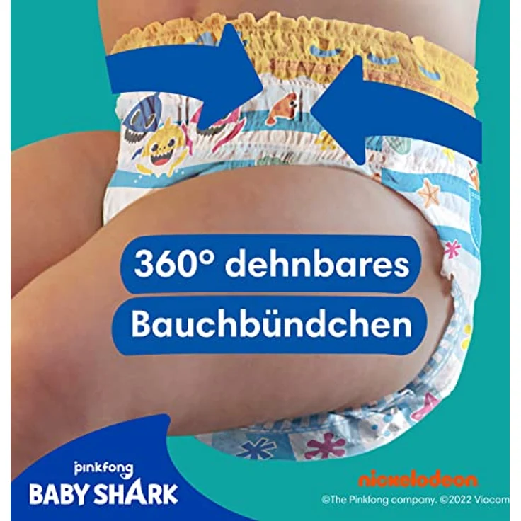 Pampers Schwimmwindeln Splashers Gr. 3-4 (6-11 kg), 12er Pack x 8, mit doppelten Beinbündchen und wasserinspirierten Motiven – Bild 6