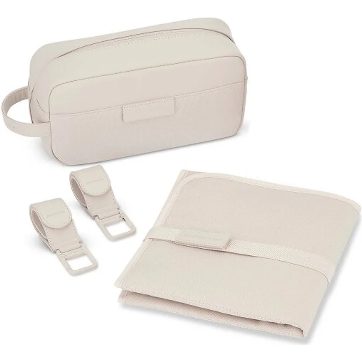 Kapten & Son Diaper Wickelset 3 tlg., Wickeltasche in Weiß, 100% Polyester, 26 cm x 9 cm x 15 cm