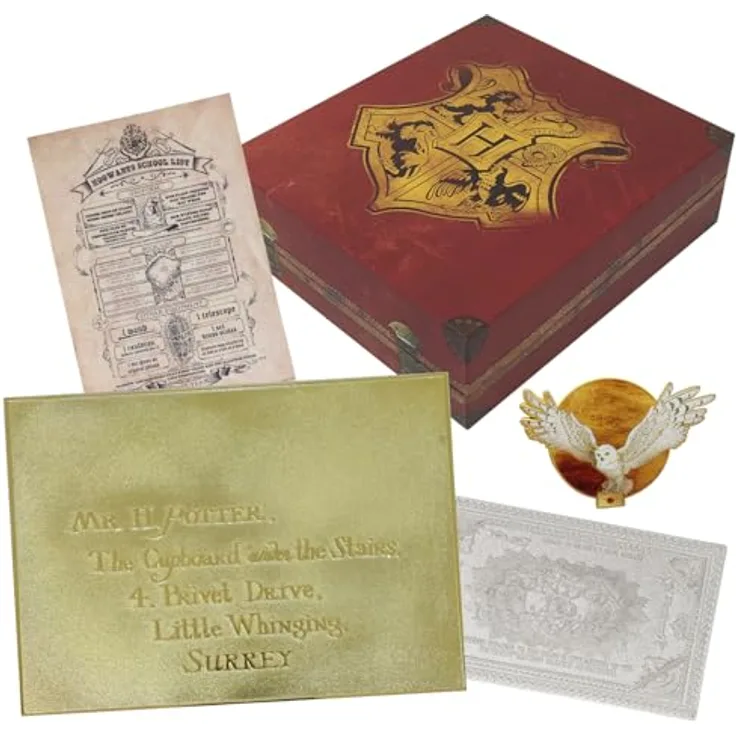 Fanatic Harry Potter Collector Geschenkbox Harry Potter's Journey to Hogwarts Collection, limitiertes Set mit nummeriertem Reisekoffer, versilbertem Hogwarts Express Ticket und vergoldeten Accessoires