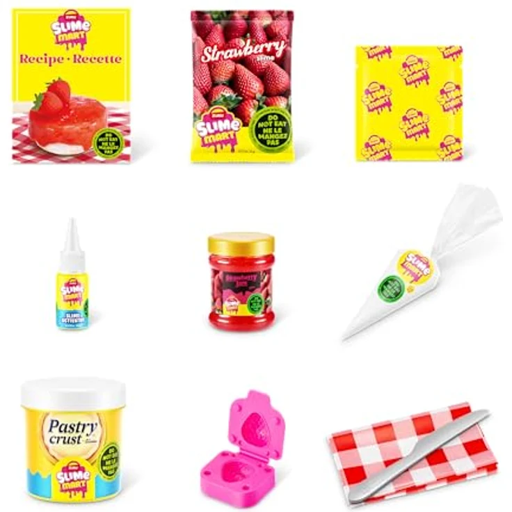 Slime Mart kleine Tüte (ERDBEER-KÄSEKUCHEN) von ZURU, 2er Pack, Soft-Schleim-Herstellungsset für Kinder und Kidults, für kreative Küchenkreationen und sensorisches Spielen – Bild 2