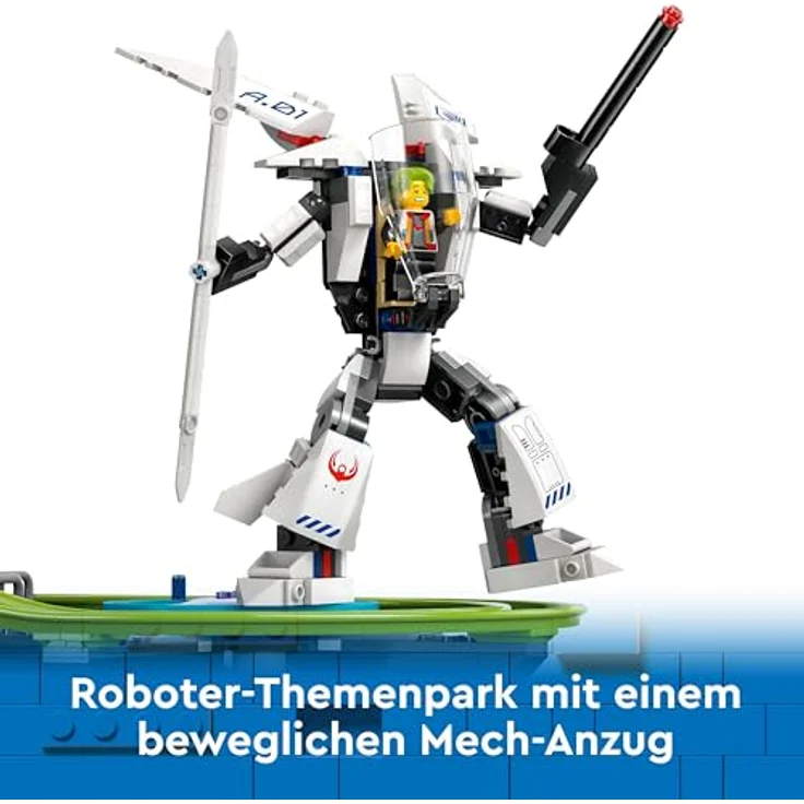 LEGO City Achterbahn mit Roboter-Mech, Spielzeug-Vergnügungspark, für Jungen und Mädchen ab 8 Jahren, Geschenk für kreative Kinder 60421 – Bild 4