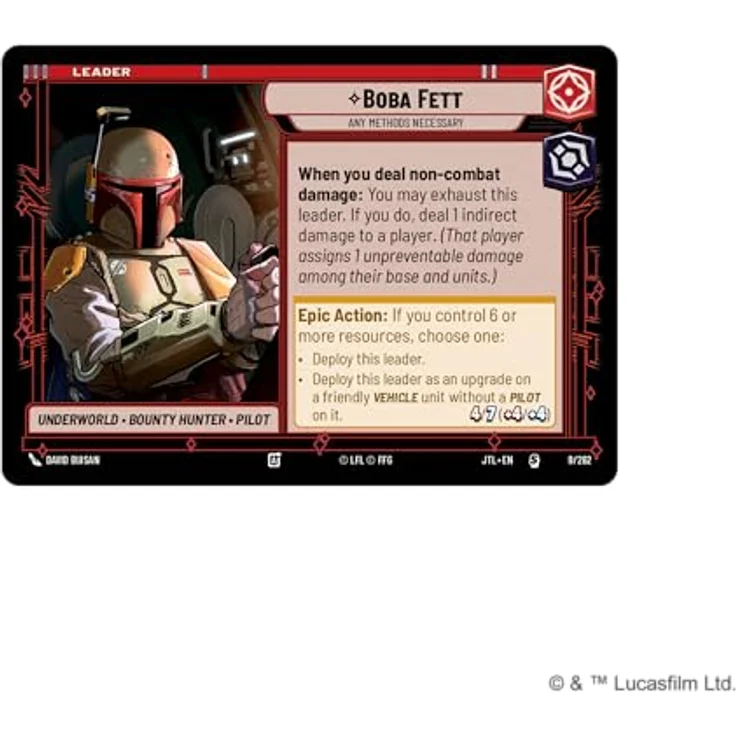 Fantasy Flight Games Star Wars: Unlimited TCG Jump to Lightspeed Spotlight-Deck Boba Fett, 50-Karten-Deck mit 4 exklusiven Karten und Booster-Pack, für 2+ Spieler ab 12 Jahren, Englisch – Bild 4