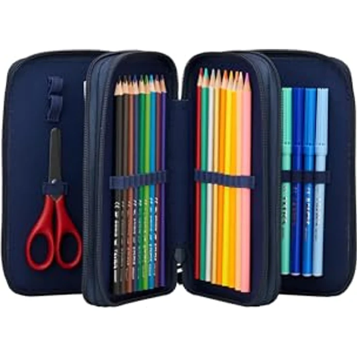 ergobag Maxi Mäppchen Set 40-teilig, inklusive Lyra Bunt- und Filzstifte, Kleingeldfach, Lineal und Schere, recycelte Materialien – Bild 2