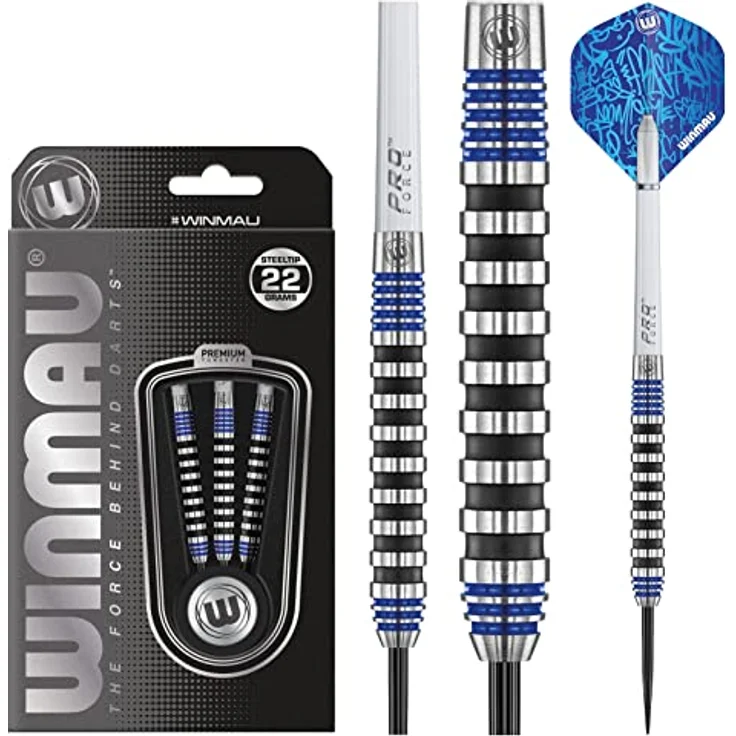 WINMAU Advance 500 Series Blau 22g Dartpfeile mit dartflüge und Dart stiele – Bild 3