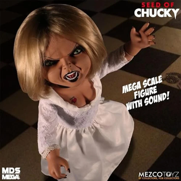 Mezco Toys Chuckys Baby - Tiffany MDS Mega Scale Sprechende Actionfigur, 38 cm mit 8 Filmzitaten, multicolor – Bild 4