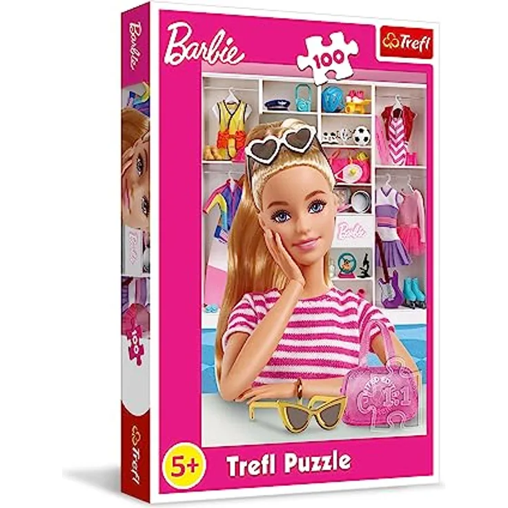 Trefl 16458 Barbie Kinderpuzzle, Mehrfarbig - 100 Teile, Bild mit Barbie Motiv, förderung der kognitiven Fähigkeiten und Entwicklung von Kindern