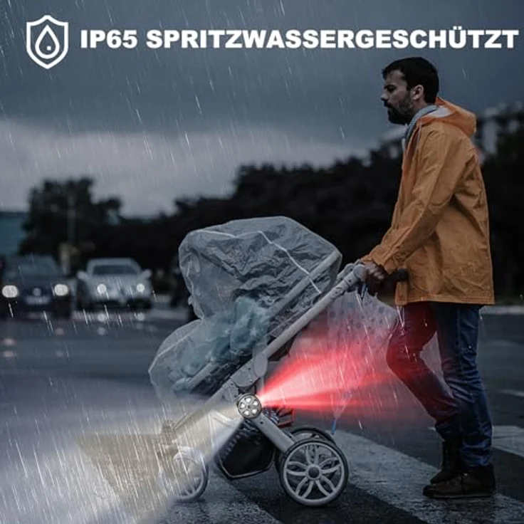 Aiworthy Kinderwagenlicht (2 Stück),Sehen und gesehen werden mit dem Kinderwagen,Passend für alle Kinderwagen, Bergsteiger Kinderwagen-Zubehör – Bild 6