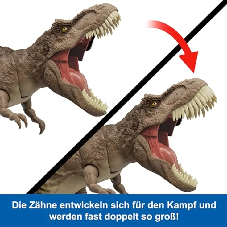 Mattel® Actionfigur Jurassic World All-Out Attack Tyrannosaurus Rex, mit Beißbewegung und Brüllgeräuschen, grün – Bild 7