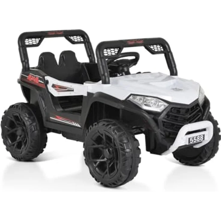 Moni Elektro-Kinderauto Buggy UTV 5588, Belastbarkeit 30 kg, Fernbedienung MP3 Gurt 2 Motoren Lichter – Bild 2