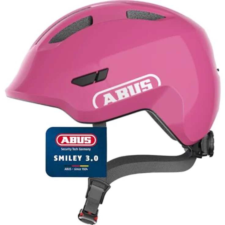Abus Smiley 3. 0 LED Helm Shiny Pink – Bild 2