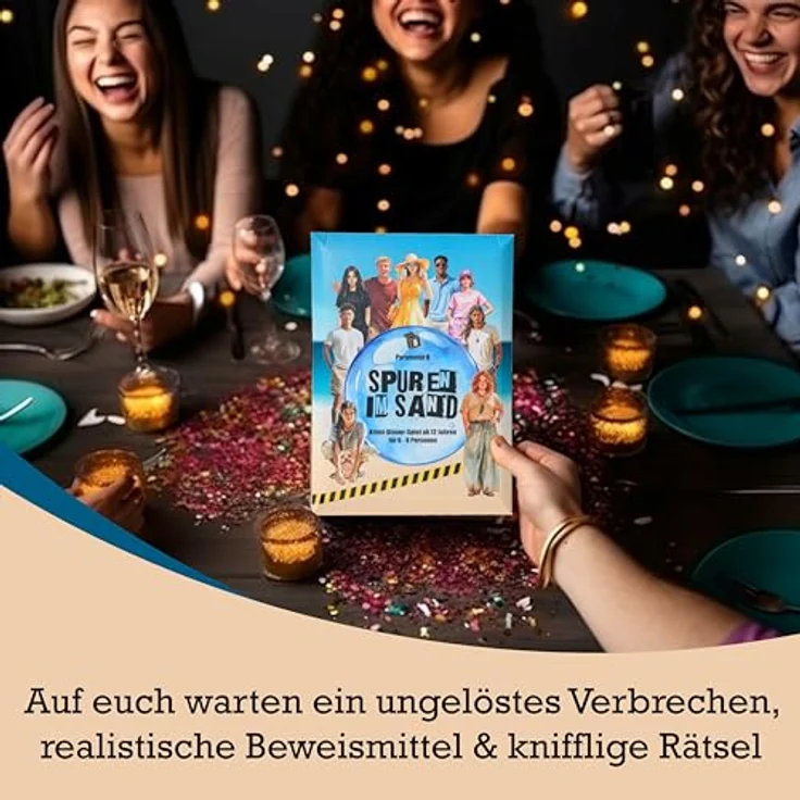 Parameter B Spuren im Sand, Krimidinner für 6-8 Personen, ab 12 Jahren, mit realistischen Beweisen und Einsteigerfreundlichkeit für Familien – Bild 5
