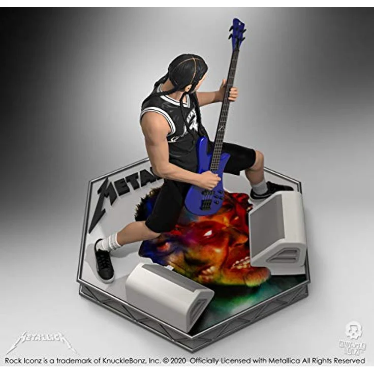 Knucklebonz Robert Trujillo (Metallica) Limited Edition Sammlerstück - Rock Iconz, offiziell lizenziert, inkl. CoA, handbemalt, 8,5 cm hoch, nur 3000 Stück – Bild 3