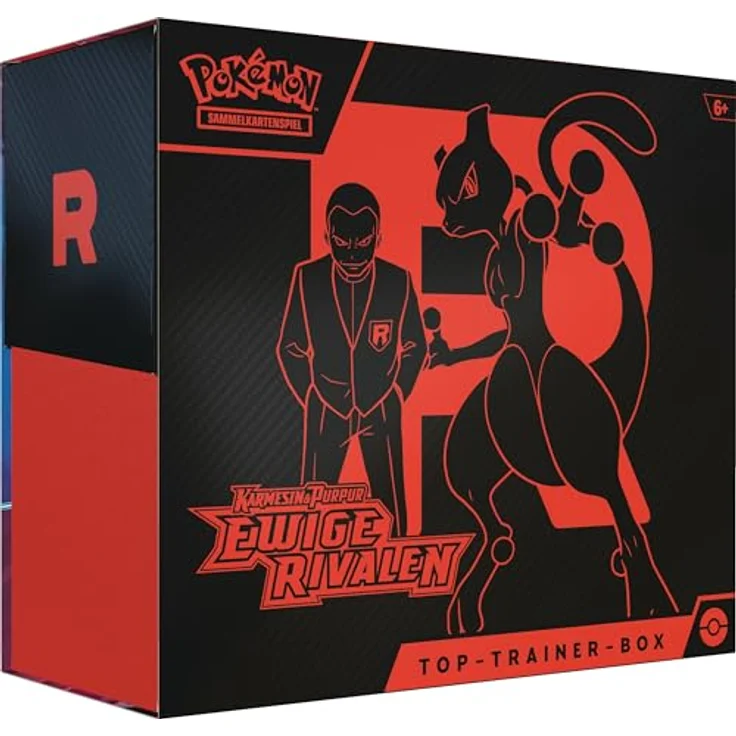 Pokémon Top-Trainer-Box Karmesin & Purpur – Ewige Rivalen, 1 Vollbild-Promokarte, 9 Boosterpacks, 45 Energiekarten und Premium-Zubehör – Bild 1