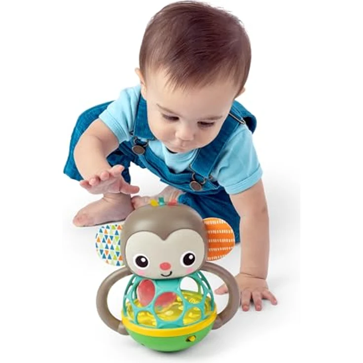 Bright Starts Grab & Giggle Monkey™ Multi-Sensory Toy, Greifspielzeug mit Sound und über 20 Geräuschen, für Babys ab 6 Monaten – Bild 8