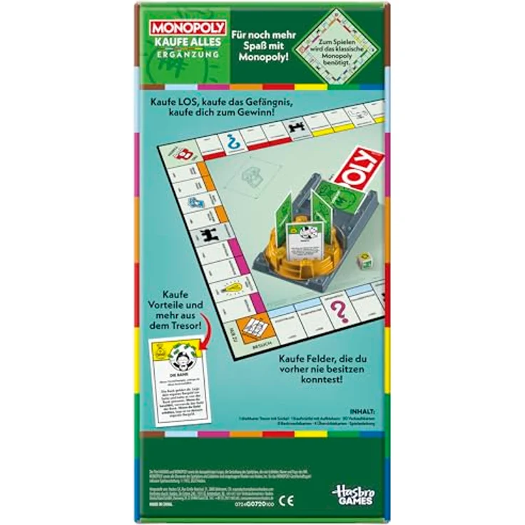 Monopoly Ergänzung "Kaufe Alles", Brettspiel für klassisches Monopoly, schnelle Spielrunde in 40 Minuten, Deutsche Fassung – Bild 5