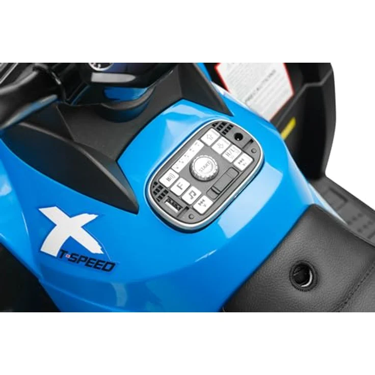 TOYZ Rush Quad Kinder, Akkubetriebenes Fahrzeug mit 4-Rad-Antrieb, 80W Motor, FM-Radio, Bluetooth, Blau – Bild 9
