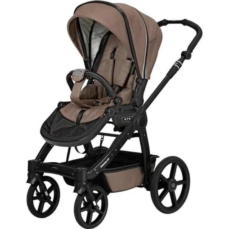 Hartan Kinderwagenset Rock IT Outdoor, Cappuccino, 3-teilig, mit Federung und 5-Punkte-Gurt, Made in Germany – Bild 4
