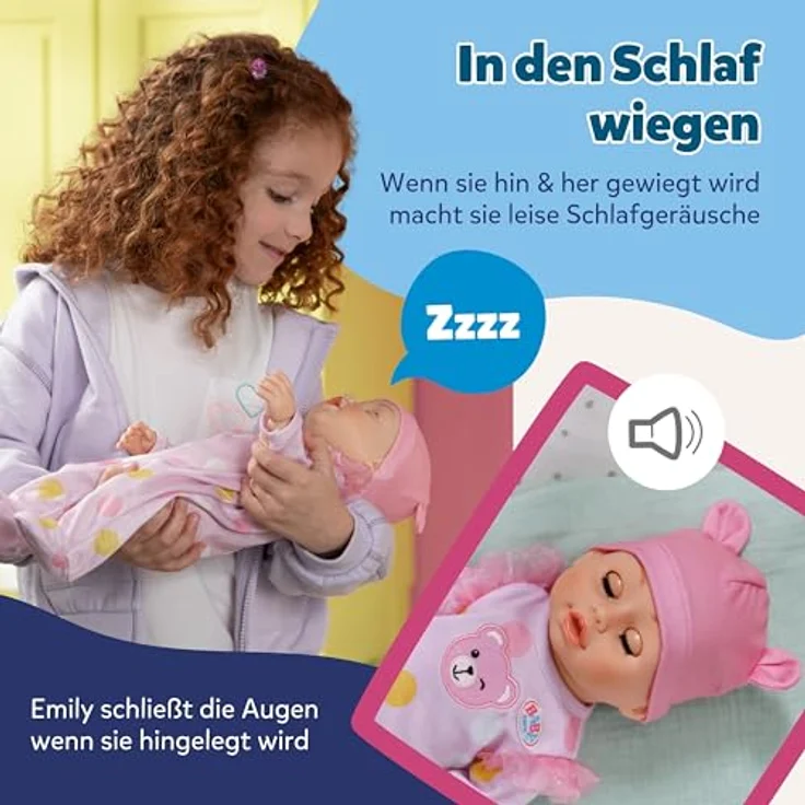 Baby Born Stehpuppe Emily, 43 cm Laufhilfe mit Babygeräuschen und krabbelnder Funktion – Bild 7