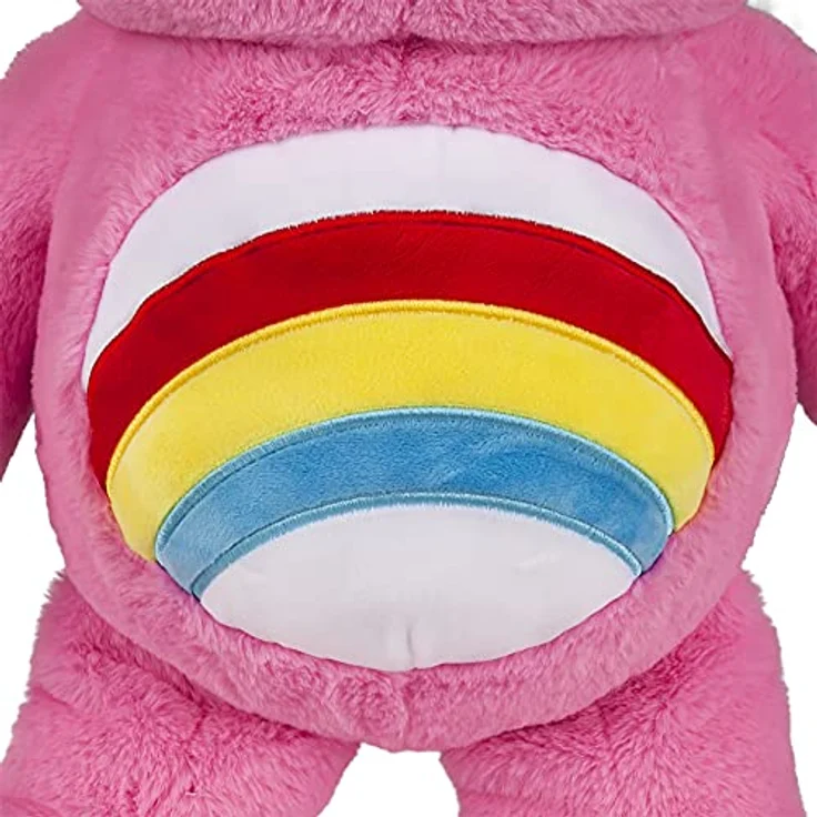 Troetelbeertjes Care Bears 60 cm Jumbo Plüschbär Cheer Bear, kuscheliges Spielzeug mit buntem Regenbogen auf dem Bauch – Bild 4