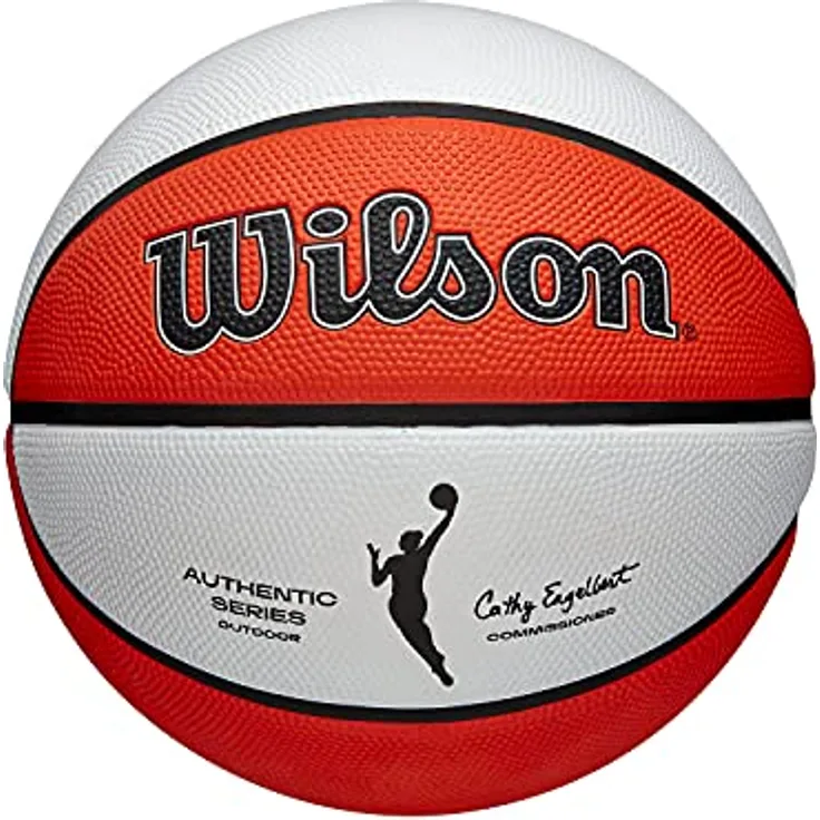 Wilson Basketball WNBA AUTHENTIC SERIES, Outdoor, Tackskin Gummi, Größe: 6, Braun/Weiß - Preisvergleich