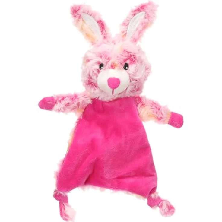 Flamingo Kuscheltier Hundespielzeug Roza Kaninchen, Plüsch mit Squeaker und Knistergeräuschen, rosa, 19 x 7 x 26 cm – Bild 2