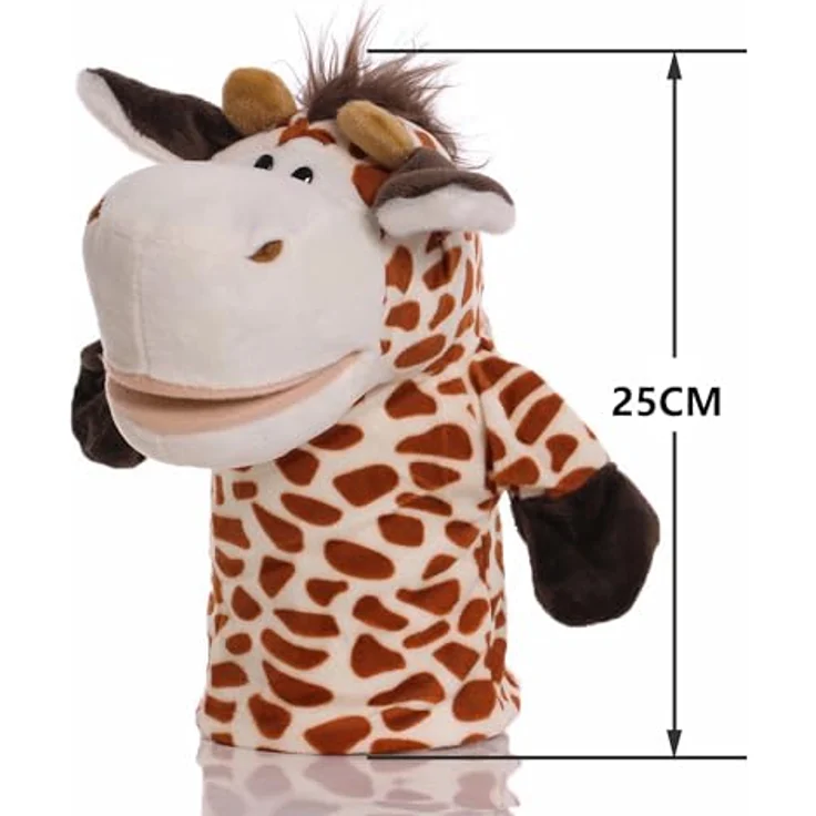 LOMTRATS Tierhandpuppen Set, Wolf, Tiger, Löwe, Affe, ca. 25 cm, mit beweglichen Mündern, für Geschichtenerzählen und Vorschulerziehung – Bild 2