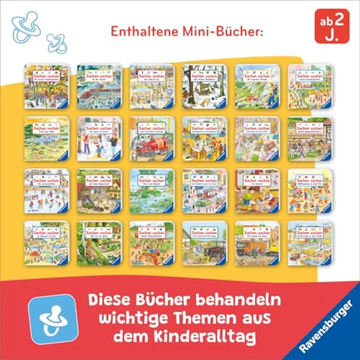 Ravensburger Spielzeug-Adventskalender Mein großer Sachen suchen Adventskalender, 24 Mini-Pappbilderbücher für Kinder ab 2 Jahren, Weihnachtsthemen und Lieblingsmotive – Bild 4