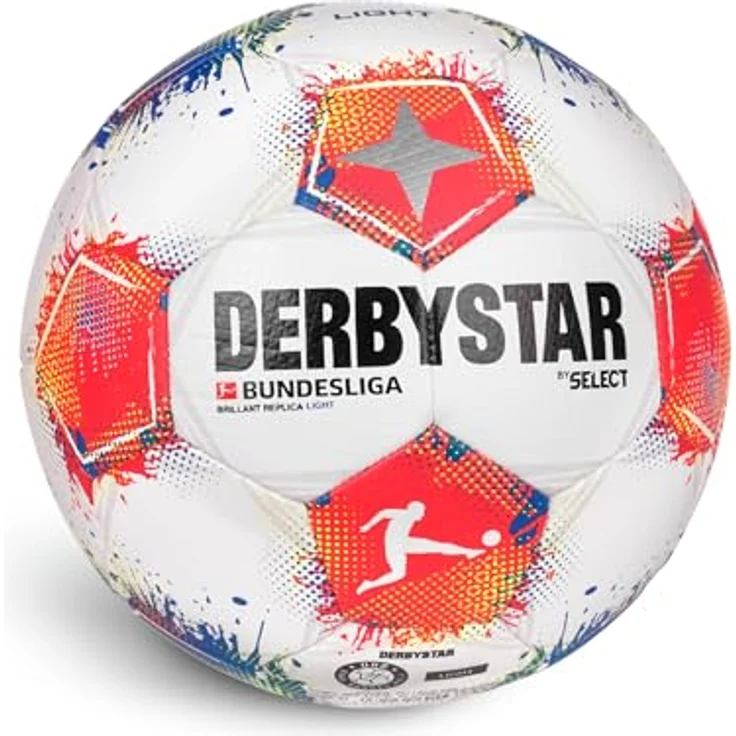Derbystar Bundesliga Brillant Replica Light v25, Jugend-Freizeitball, Dual Bonded, reduziertes Gewicht ca. 350 g, SR-Blase – Bild 3