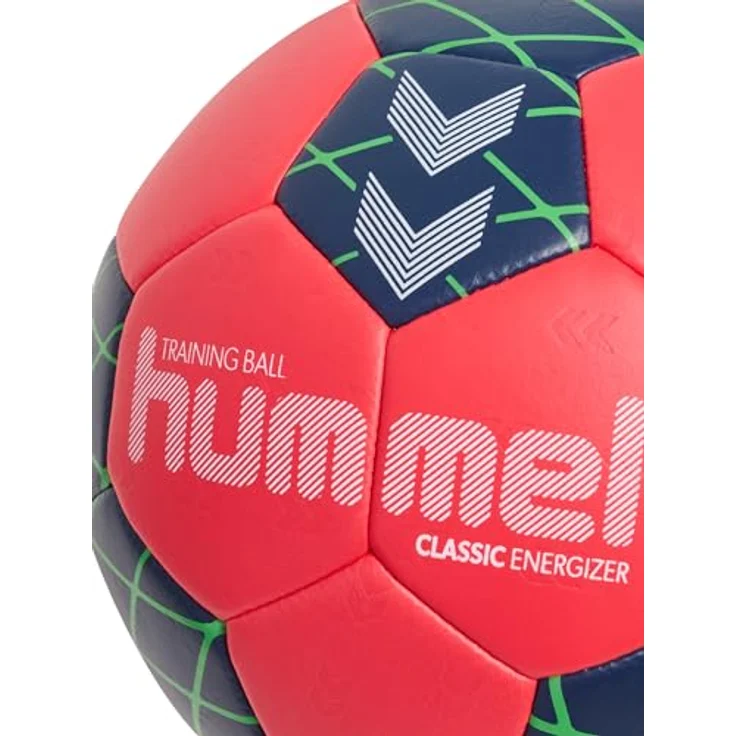 hummel hmlCLASSIC Energizer HB, RED/Marine/Green Handball mit winded bladder – Bild 2